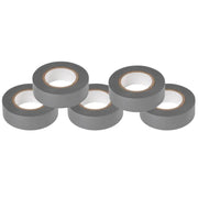 Kit nastro isolante in pvc autoestinguente multicolore per impianti sicuri *** colore grigio, dimensioni 19 mm x 25 m...