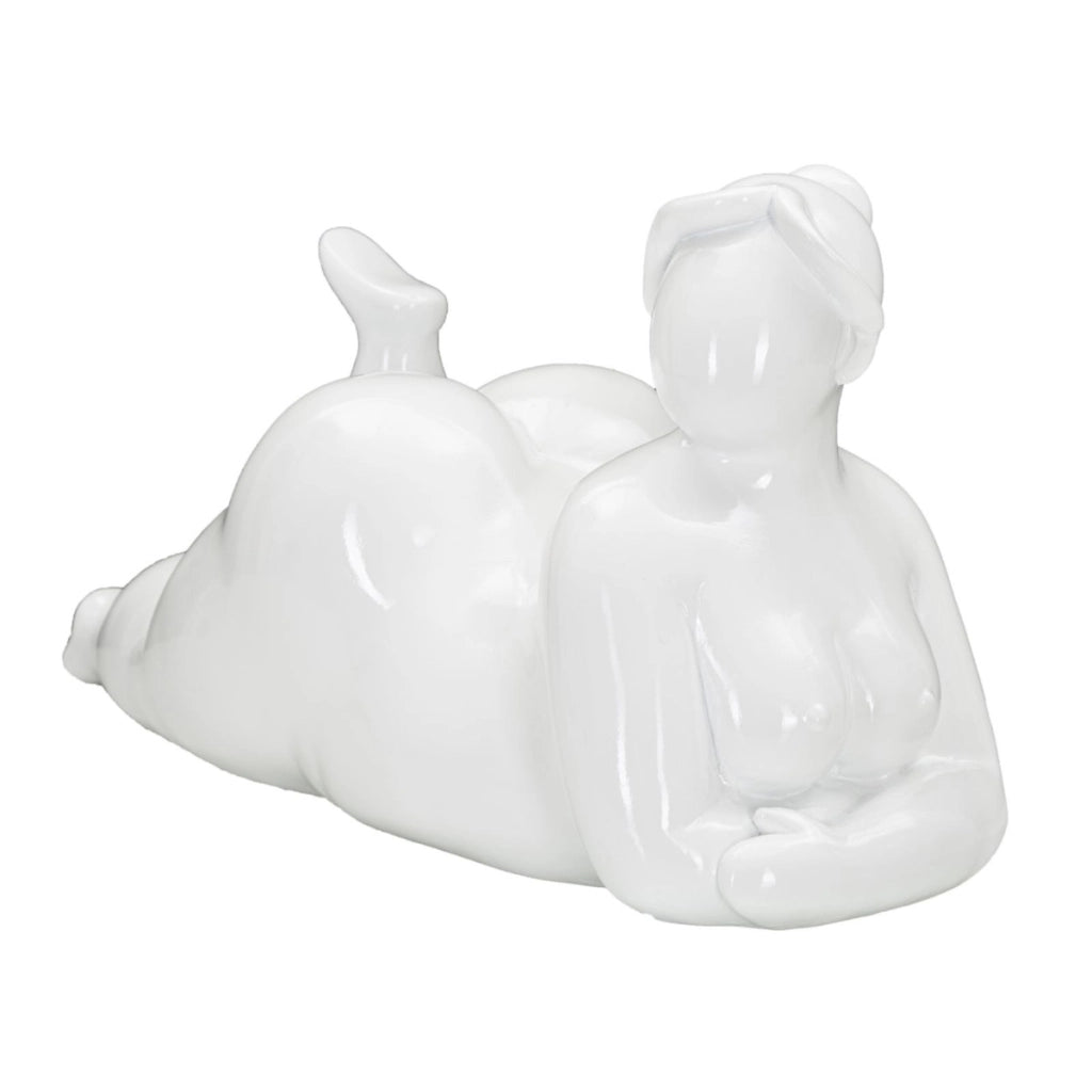 Scultura VKH377, Bianco, Poliresina, 32x16x16 cm