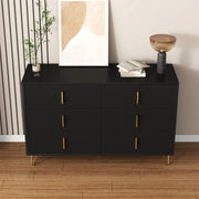 Credenza elegante con design moderno - Zephmum - Maniglie dorate, ampio spazio di archiviazione
