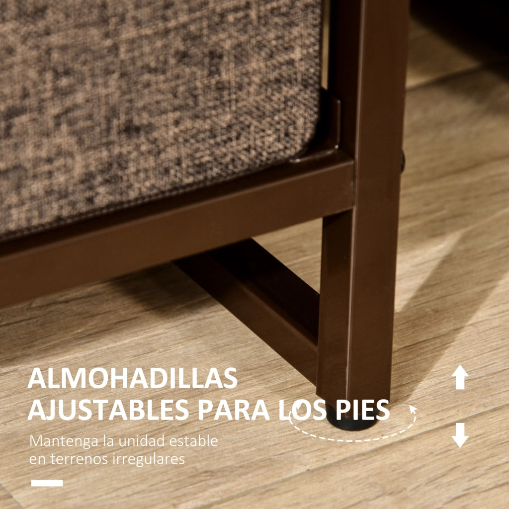 Cassettiera con 7 Cassetti ¨C Zephmum ¨C Legno e Metallo 80x29x78,5 cm