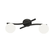 Lampada a sospensione Opus in acciaio nero e vetro opalino