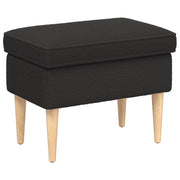 Poggiapiedi Nero 55 x 35 x 41 cm Bouclé 42029987