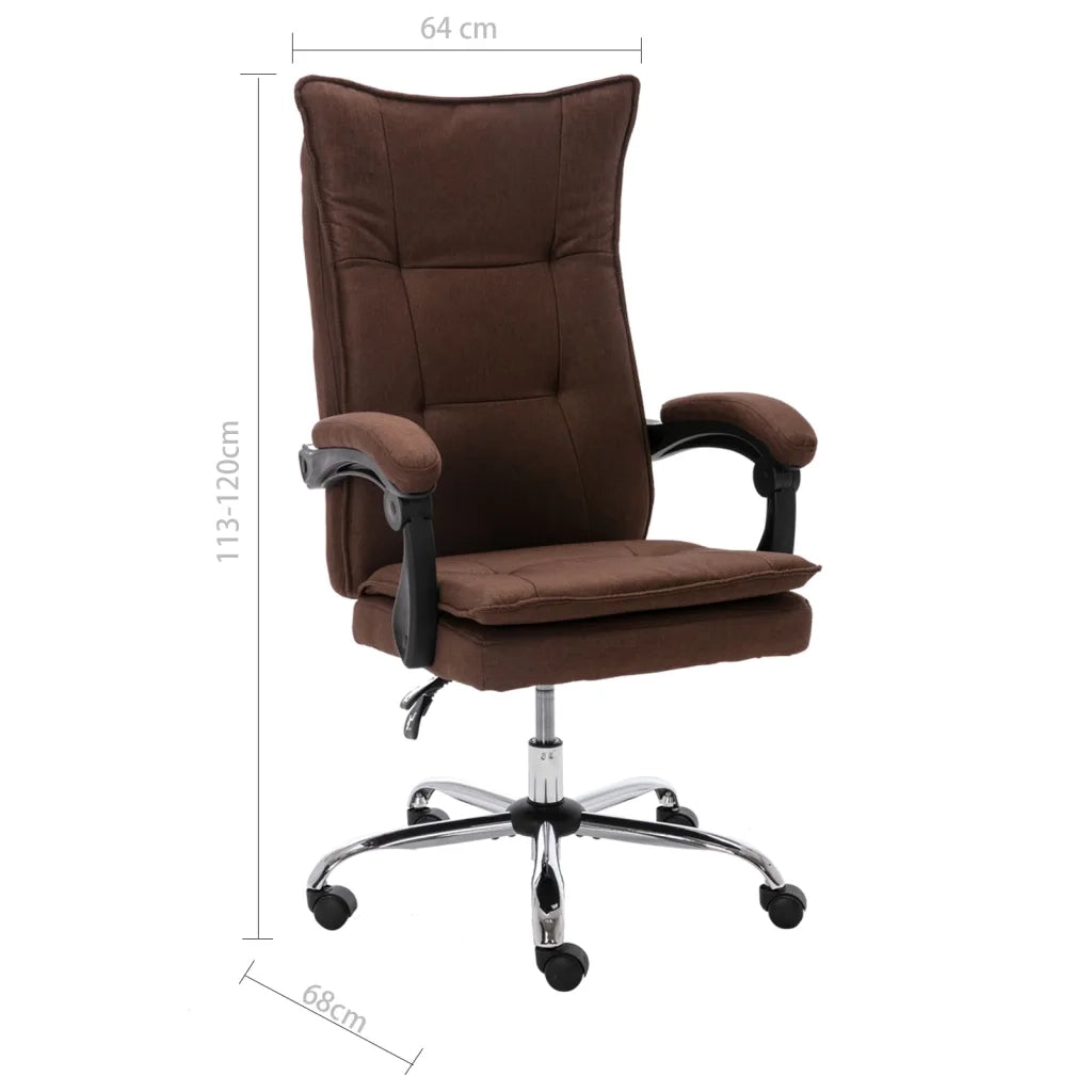 Sedia da Ufficio Marrone in Tessuto cod mxl 34061