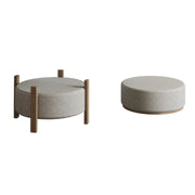 Pouf in legno "Clone" - 47 x 48 x 45 cm - Beige