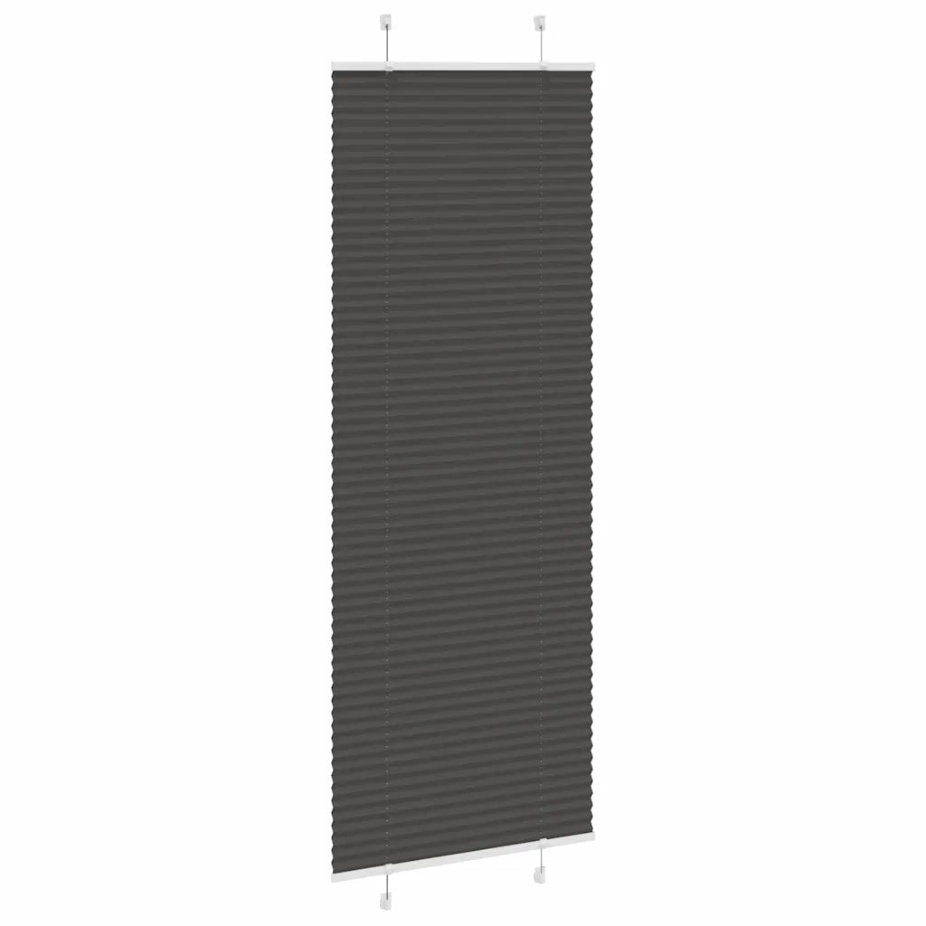 Tenda Plissettata Nera 80x200 cm Larghezza Tessuto 79,4 cm 4015156