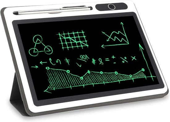 Tavola grafica 10 pollici per note elettroniche - Disegno e scrittura - Protezione per l'uso - Bordo per la scrittura a mano - Note quotidiane - Incontri di lavoro - Memorie di studio - Nero.