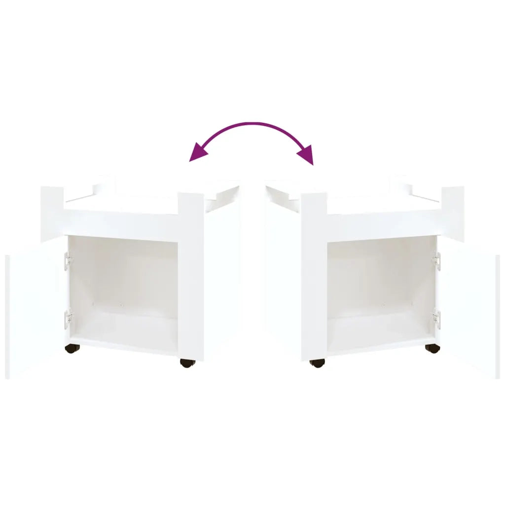 Carrello per Scrivania bianco 60x45x60 cm in Legno Multistrato cod mxl 39186