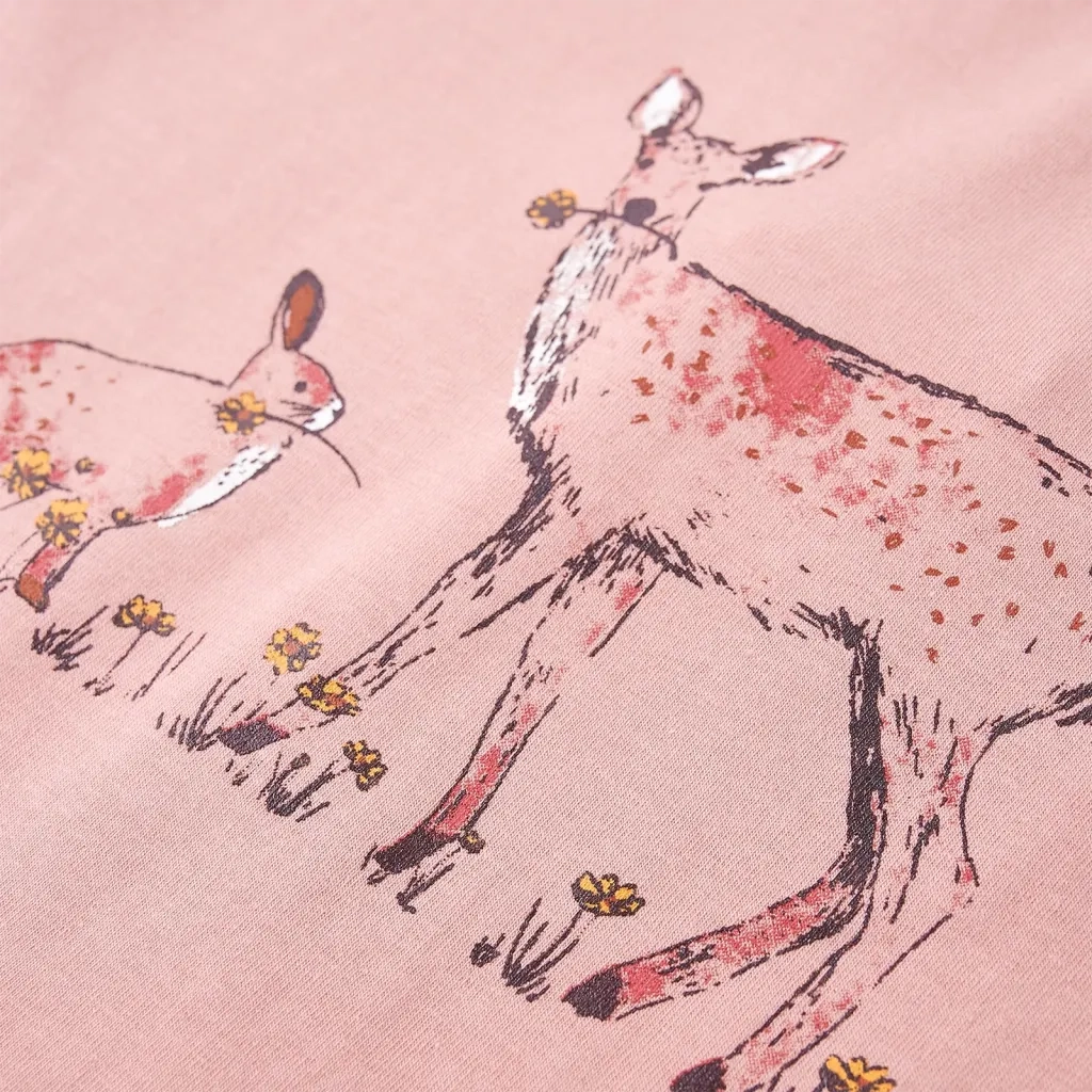 Maglietta da Bambina a Maniche Lunghe Rosa 116 14391