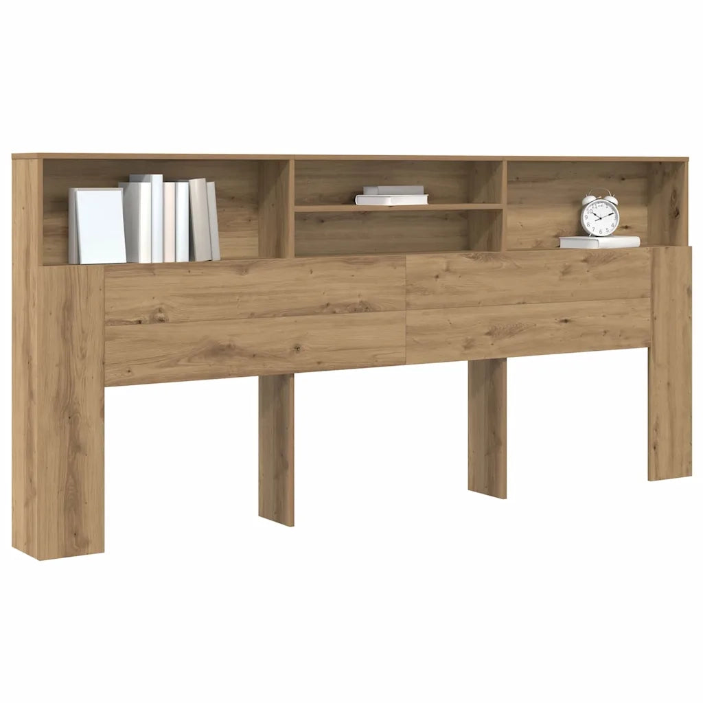 vidaXL Testata del letto rovere artigianale 220 x 19 x 101.5 cm