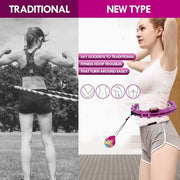 Cintura di Fitness per Adulti 24 - Cintura Flessibile e Regolabile - 360° Massaggio - Rilevamento dei Dati - Paio