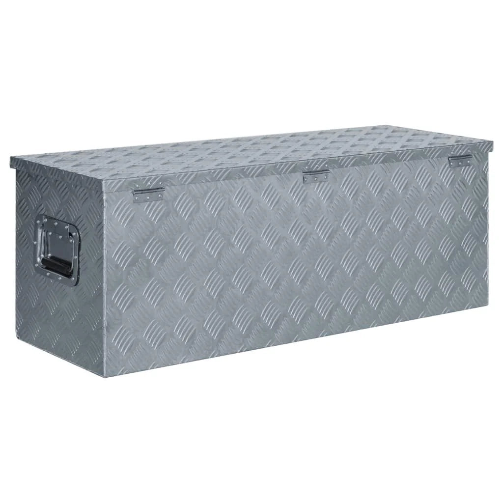 Scatola in alluminio argentato 110,5 x 38,5 x 40 cm 02_0003197