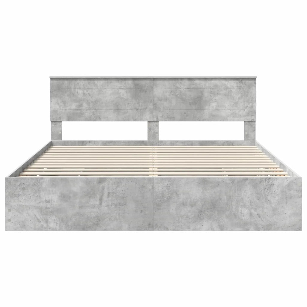 Struttura del letto con cassetto Grigio cemento 200 x 200 cm 3407952