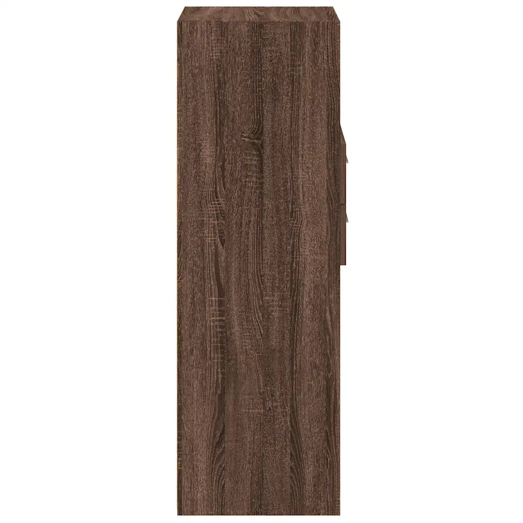 Credenza-Buffet-Armadio da cucina Rovere Marrone 50x42,5x124 cm in Legno Multistrato