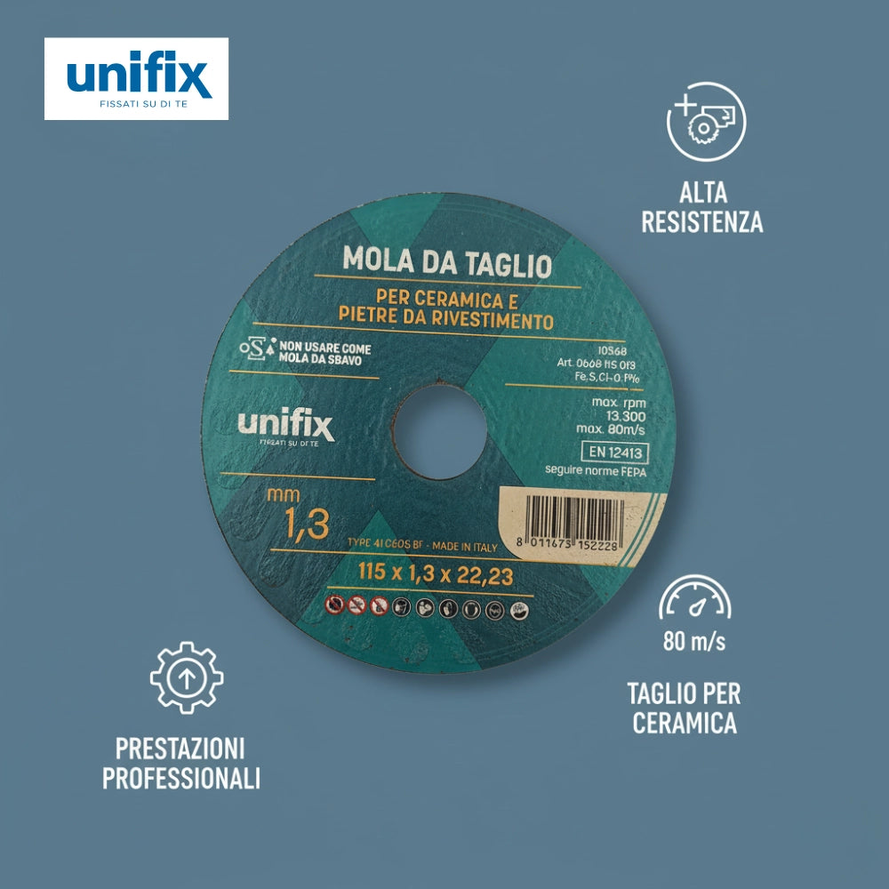 Mola da taglio ceramica top per pietre da rivestimento Ø 115 x 1,3 x 22 mm
