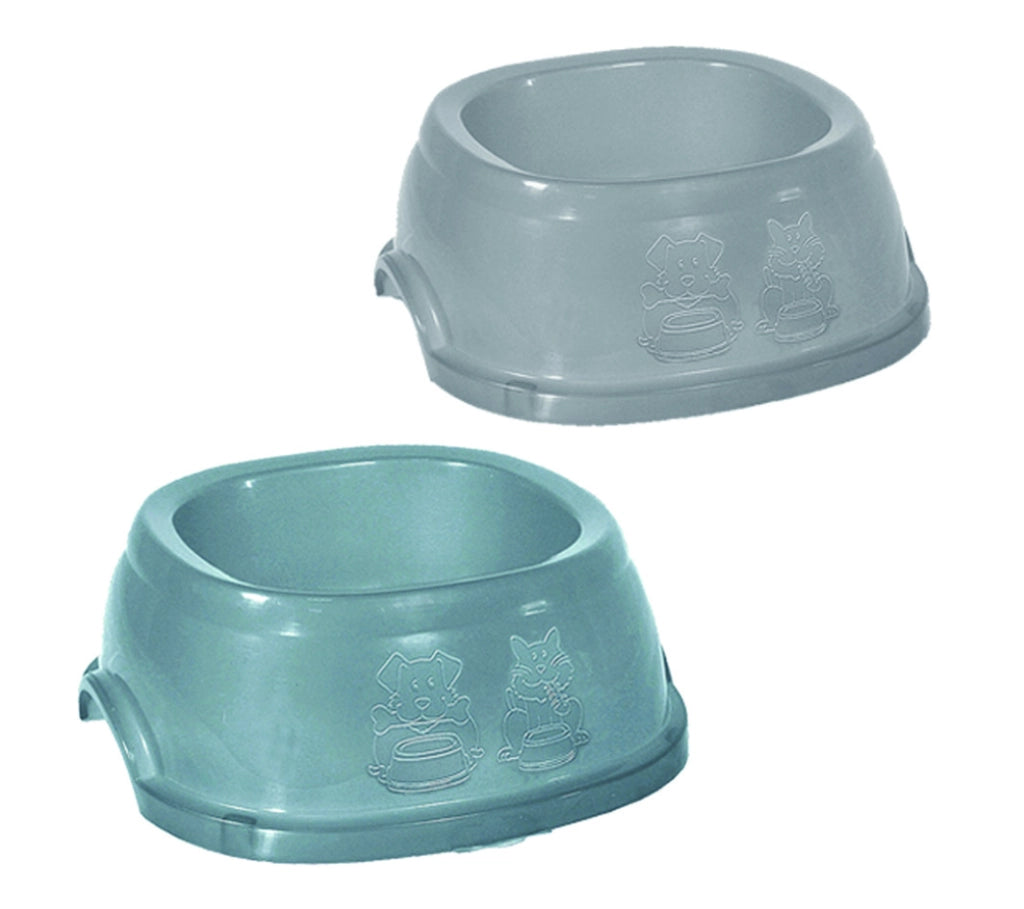 CIOTOLA IN PLASTICA PER ANIMALI DOMESTICI- - cm.22xx22x8h. - lt.1 - 6 pezzi STEFANPLAST