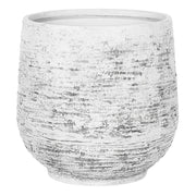 Vaso per piante in fibra grigia argilla 37 x ⌀ 32 cm per esterni interni per tutte le stagioni