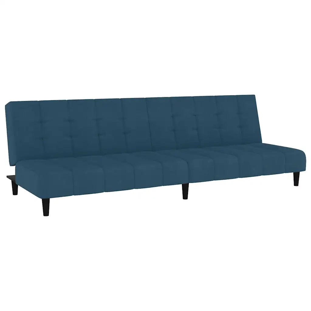 Divano letto | Sof¨¤ letto | Letto singolo a 2 Posti Blu in Velluto