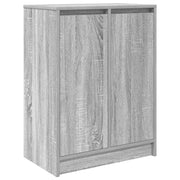 Scarpiera moderna con 2 ante e 8 ripiani 57 x 34 x 76 cm legno composito grigio 02_0051774