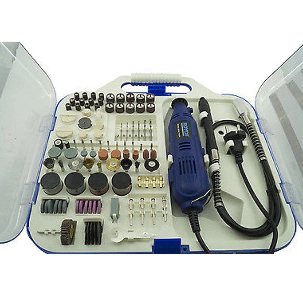 Trade Shop - Kit Mini Trapano Miniutensile Rotativo Minitrapano Dremel Con 163 Accessori 300w -