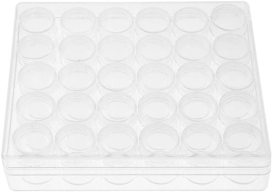 Bacchette trasparenti in plastica - Contenitore per il fai da te - Piccolo e portatile - Trasparente - Per gioielli e perle - Soluzione di organizzazione pratica