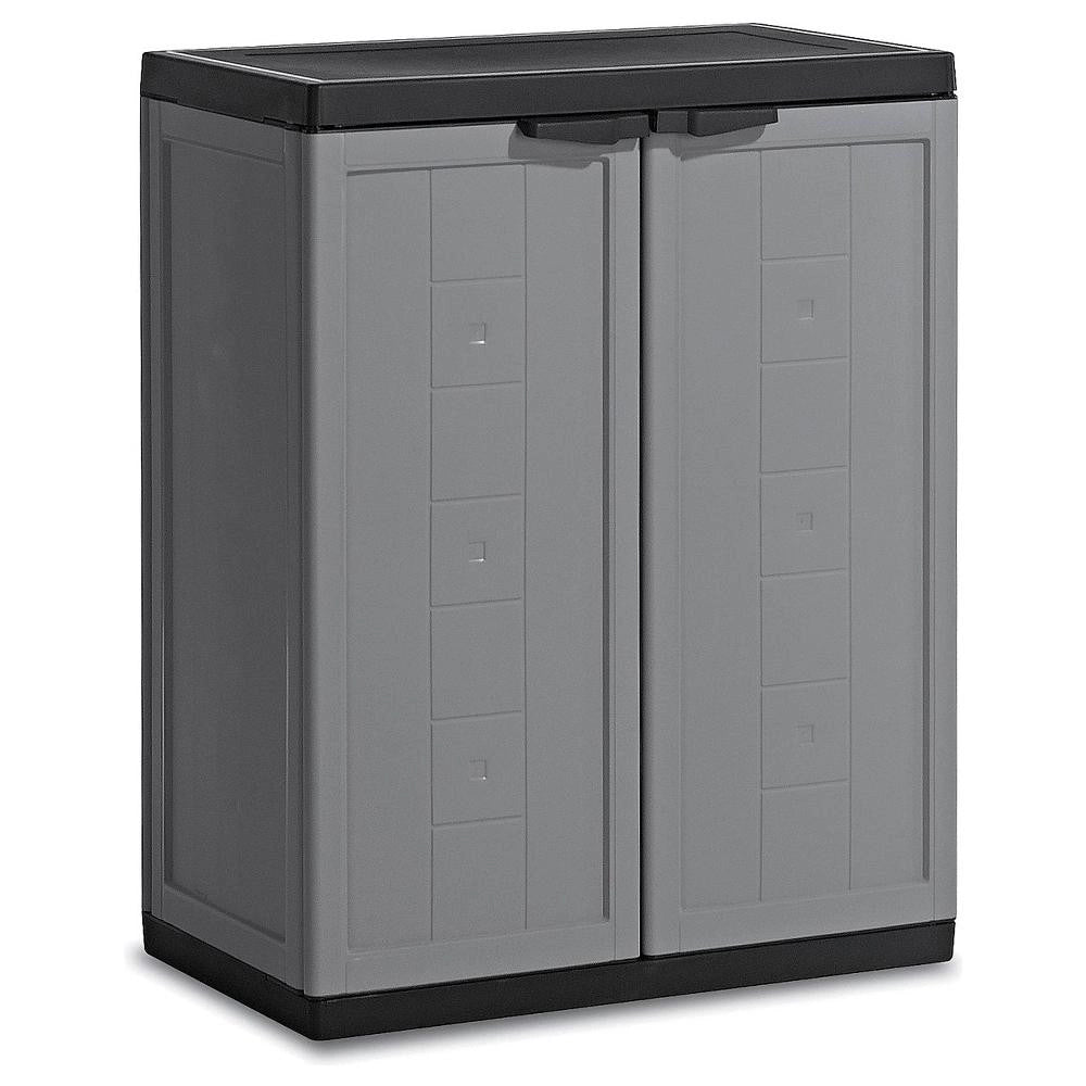 Armadio basso grigio nero 68x39xh117 cm. Jolly