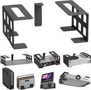 Sostegno universale per dispositivi spessi fino a 9 cm, supporto in acciaio inossidabile per scrivania/plafone/muro - compatibile con Xbox, PS5, proiettore, mini-pc, box TV, router, laptop