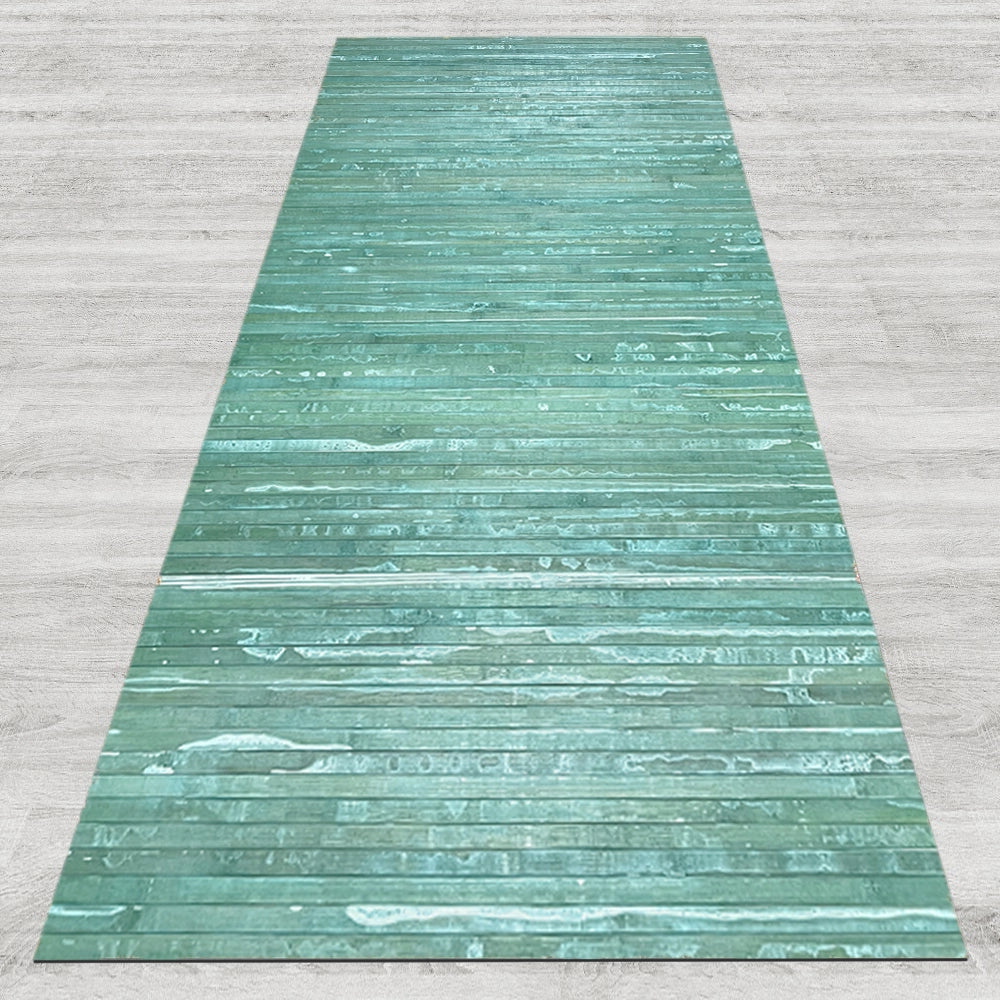 Tappeto Passatoia In Vero Bamboo Tappeto Cucina Ingresso In Legno Antiscivolo Aderente Lavabile E Antimacchia Tagliabile  - Anice - 50x200 cm