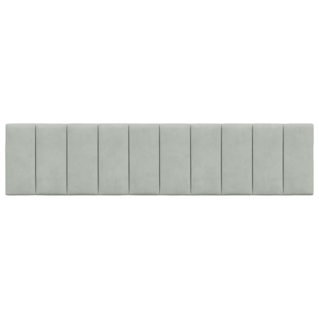 Cuscino Testiera Hanko Grigio Chiaro 200 cm in Velluto 374689