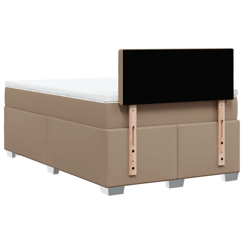 Giroletto a Molle con Materasso Cappuccino 120x200cm Similpelle