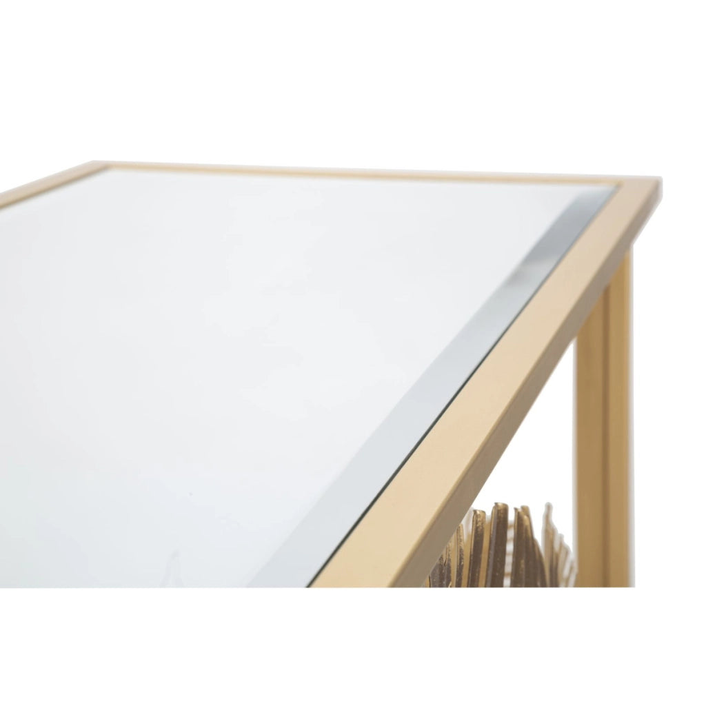Tavolo Consolle Foglia 71, Multicolore, Metallo, 113x40x80 cm