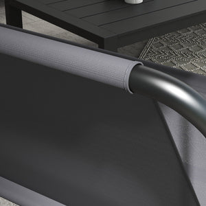 Coprisedile per Dondolo da Giardino 115x48x48cm in Tessuto a Rete Grigio