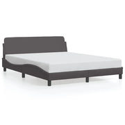Letto matrimoniale | Letto per adulti | Giroletto Dover Grigio 160x200 cm in Similpelle