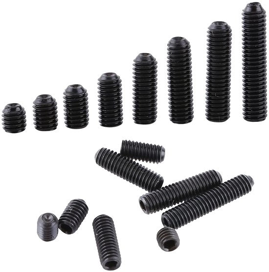 Inbusbout 200 pezzi - Viti a stella in acciaio nero - Viti a stella 12,9 carbonio - Viti a stella con anello a vite - Protezione dall'ossidazione - Alta durezza