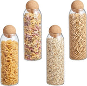 Set di contenitori in vetro trasparente - 4 pezzi - 15L - Ideale per tè, caramelle e caffè
