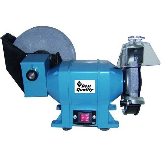 Best-Quality SBA-200 Smerigliatrice Combinata da Banco Secco Acqua 250W Mola Secco 150x20 mm Mola Acqua 200x40 mm 2840 rpm