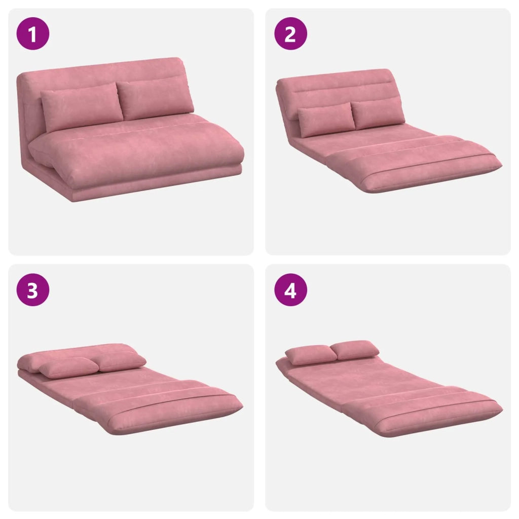 Sedia a pavimento regolabile Rosa Velluto