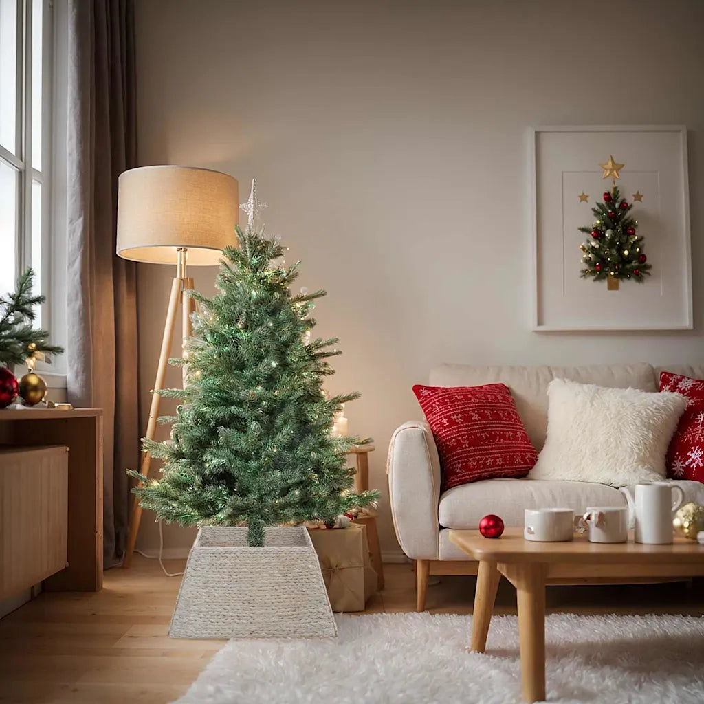 Collare per Albero di Natale Bianco 70 x 70 x 28 cm CFW2175864