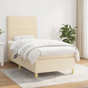 Giroletto a Molle con Materasso Crema 90x190 cm in Tessuto cod mxl 61970
