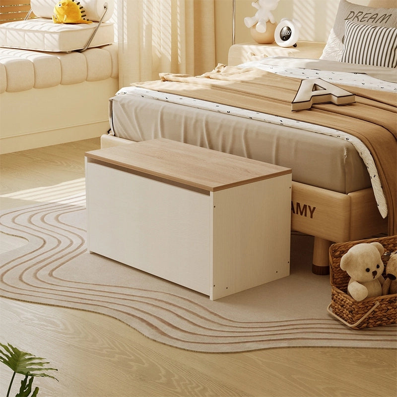 Cassapanca con chiusura per riporre giocattoli, coperte e biancheria da letto, stile loft