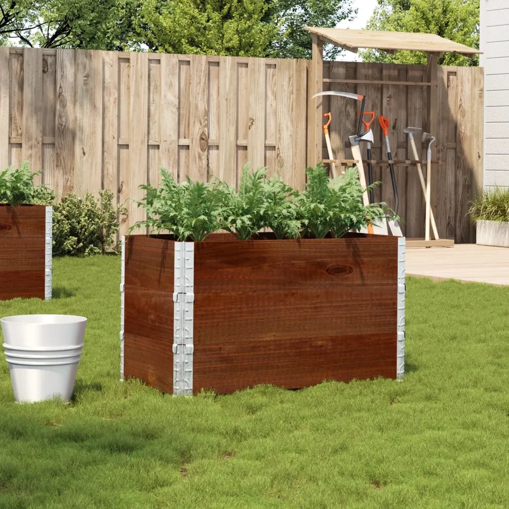 Fioriera da Giardino Marrone 100x50 cm Legno Massello di Pino 3295430