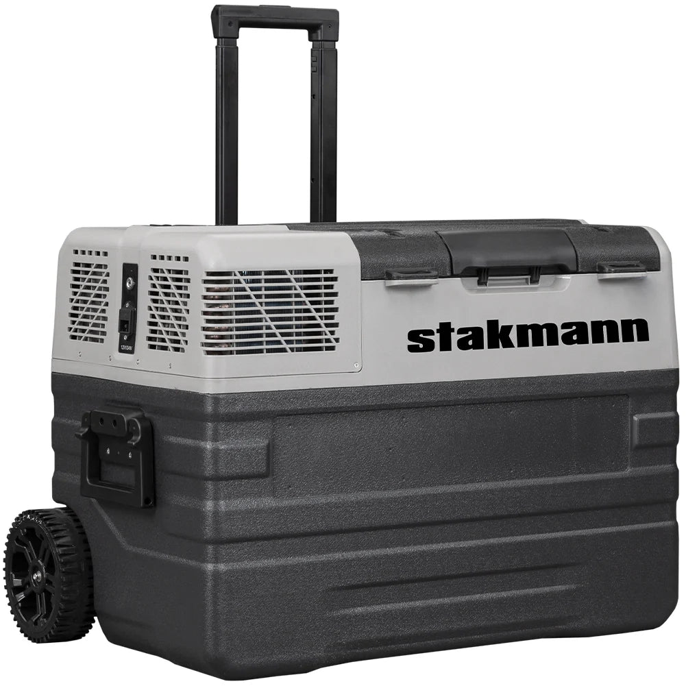 Frigorifero per Auto Barca Camper 42L con Compressore AC/DC 12V e 220V Portatile con Maniglia Grigio