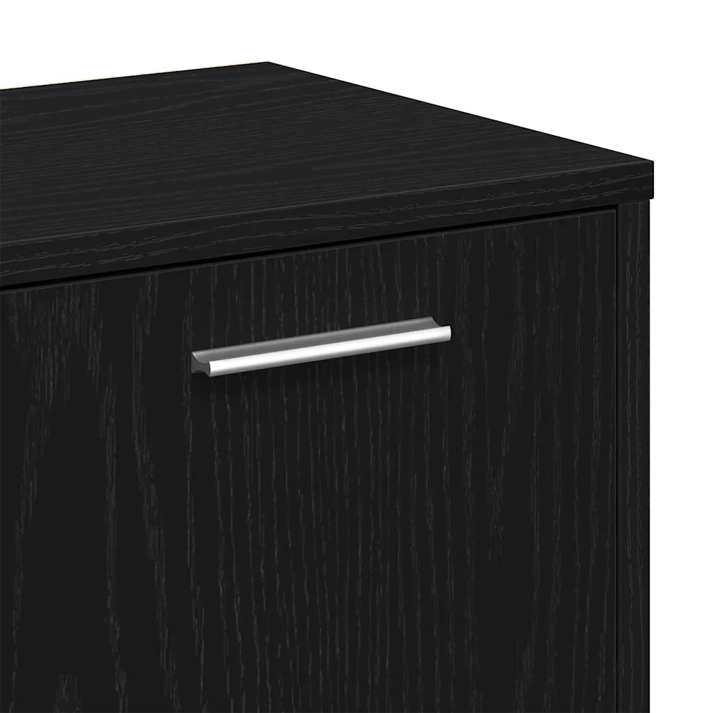 vidaXL Libreria Rovere Nero 90x28x90 cm in Legno Multistrato
