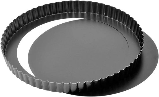 Torta rotonda con cerniera 28 cm - Forma per quiche con rivestimento antiaderente per torte e quiche perfette