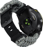 Compatibile con orologio Garmin 20mm 22mm 26mm - Forte - Tessuto 550 Paracord Nylon - Cinturini sportivi di ricambio - Adatto per Forerunner/Instinct/Fenix/Descent - Uomo Donna