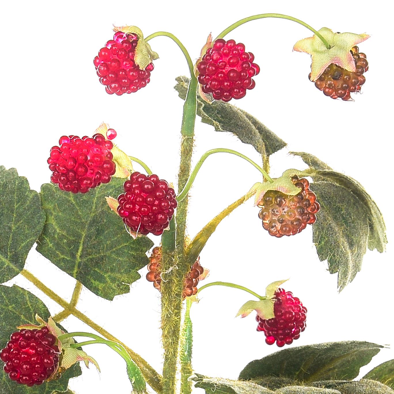 Set 4 Rami Artificiali con Fragoline di Bosco a 3 Diramazioni H 29 cm