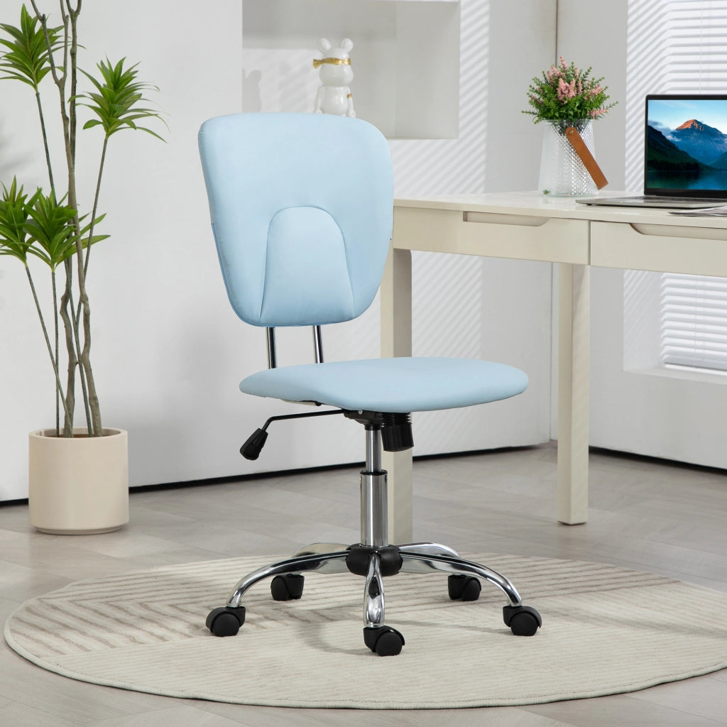 Sedia da Ufficio Girevole con Altezza Regolabile ¨C Zephmum ¨C Blu 50x54x87,5-96,5 cm