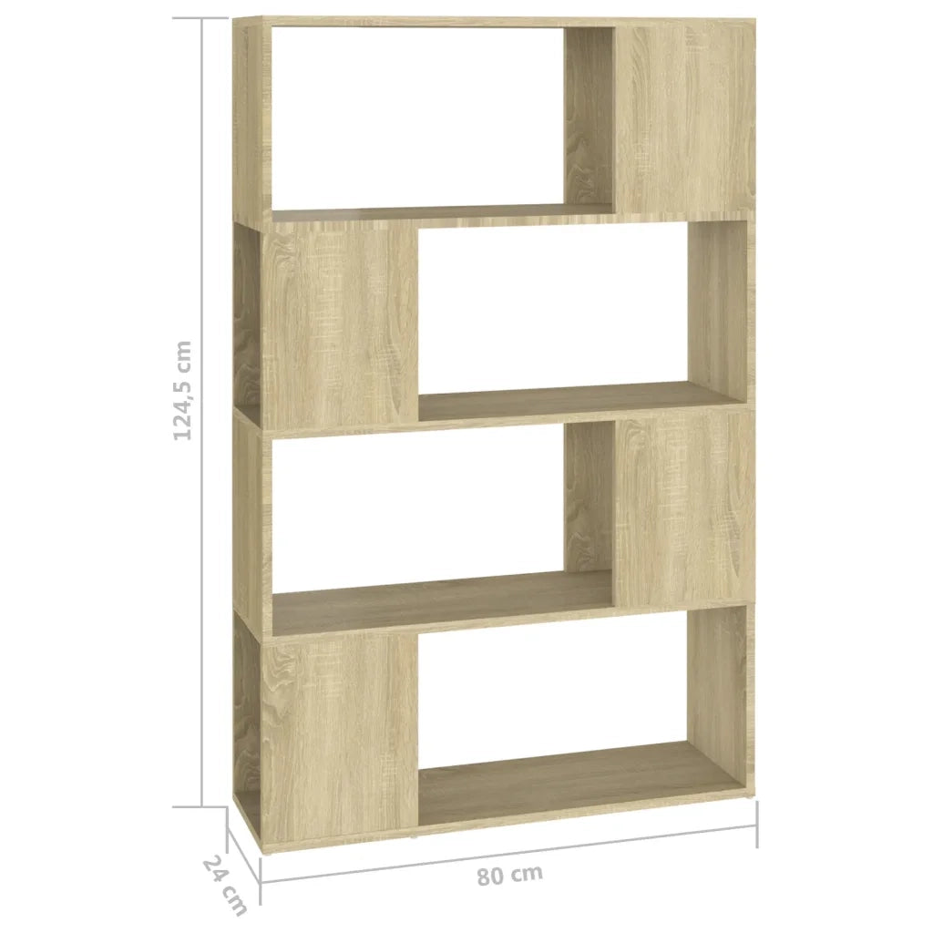 Libreria/Divisorio Rovere Sonoma 80x24x124,5 cm in Truciolato cod mxl 13961