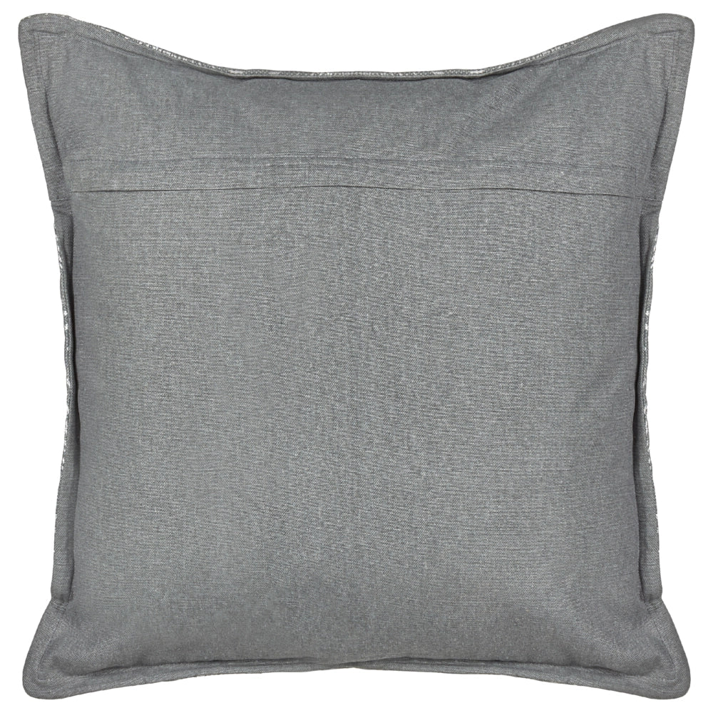 Set di 2 cuscini moderni in cotone grigio con motivo geometrico fatti a mano e sfoderabili 45 x 45 cm con imbottitura stile boho