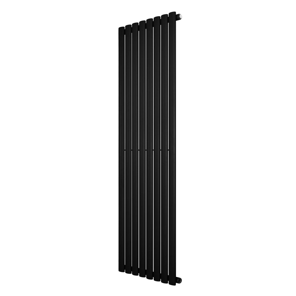 Radiatore Verticale Design Ovale Colonna Singola Nero 1600x480 mm
