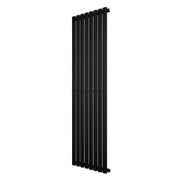 Radiatore Verticale Design Ovale Colonna Singola Nero 1600x480 mm